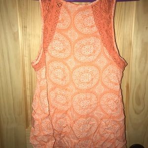 Coral & ivory high low tank